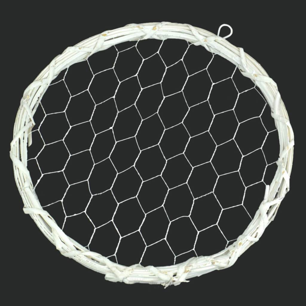 White Chicken Wire Wreath