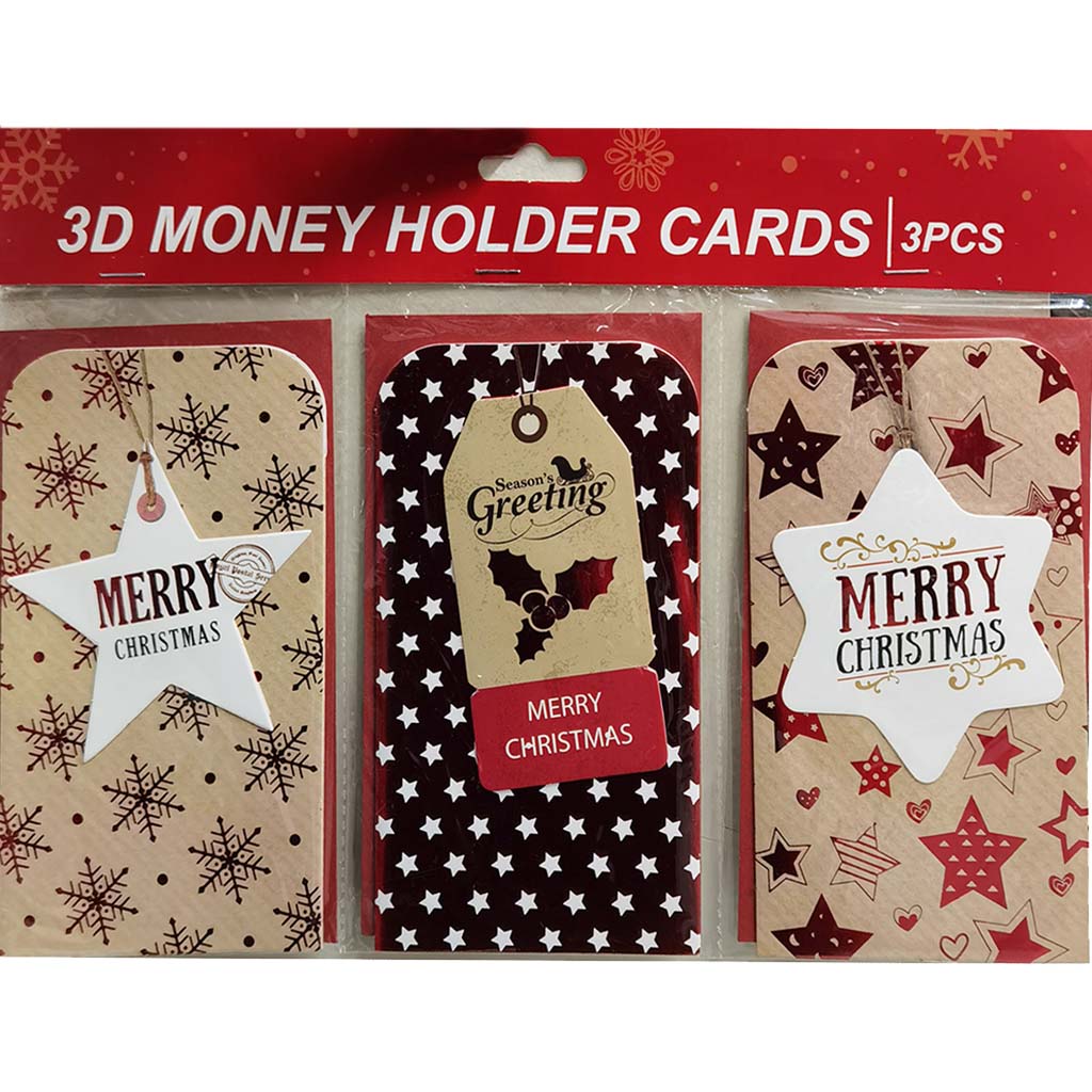 Christmas 3D Money Holder 3pcs
