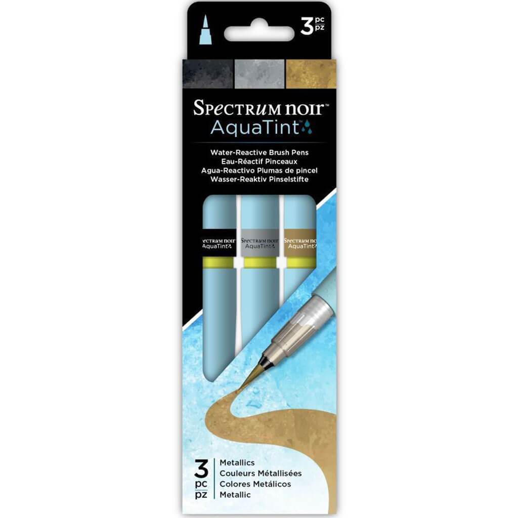 Spectrum Noir Aquatint Pens 3pcs Metallics