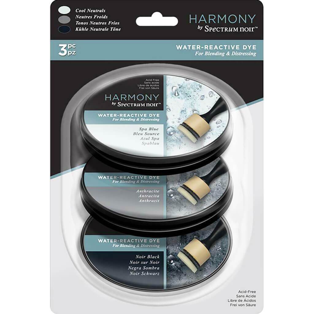 Harmony Water Reactive 3Pc Sn Ink Pad Cool Neutrals