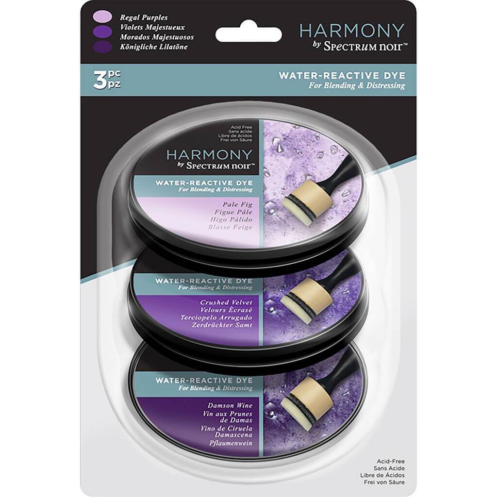 Harmony Water Reactive 3Pc Sn Ink Pad Regal Purples