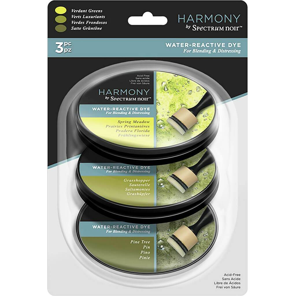 Harmony Water Reactive 3Pc Sn Ink Pad Verdant Greens