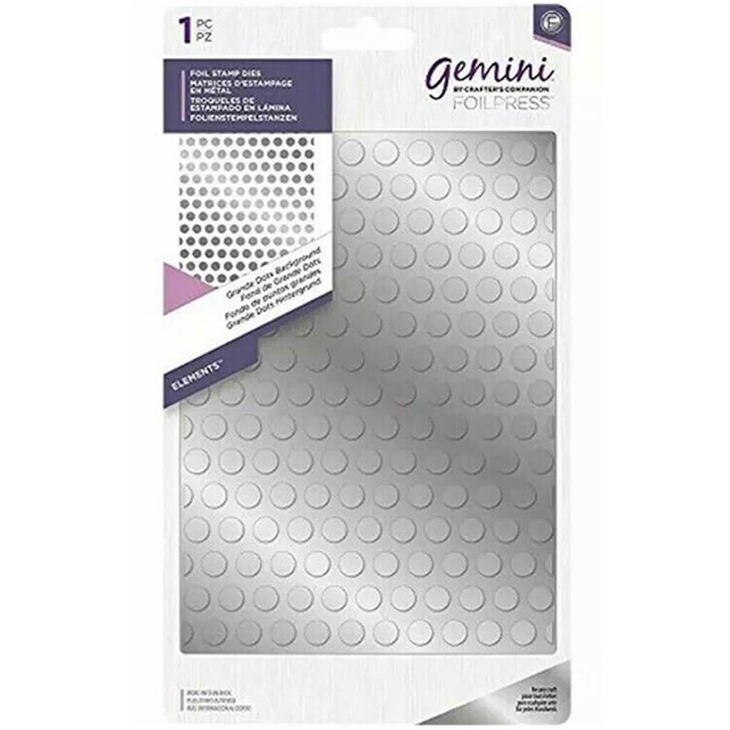 Gemini Foil Stamp Die Elements Grande Dots Backgroun