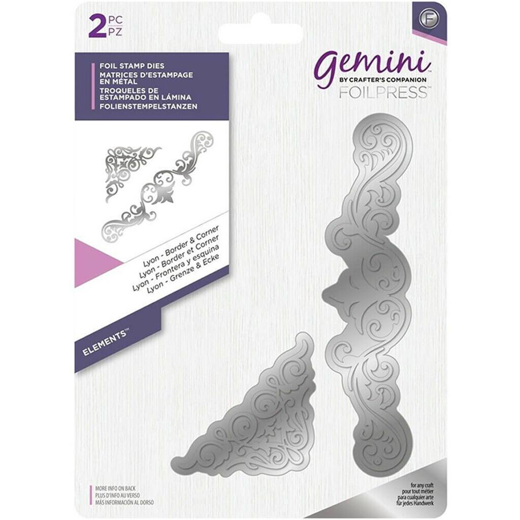 Gemini Foil Stamp Die Lyon Border &amp; Corner