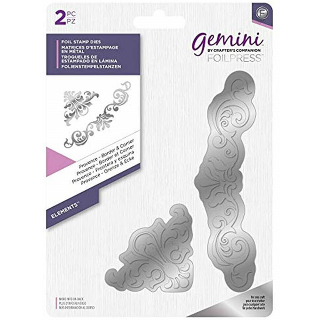 Gemini Foil Stamp Die Provence Border &amp; Corner