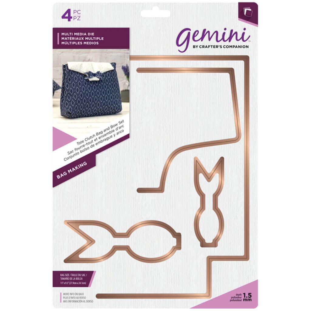 Gemini Multi Media Die Tote Clutch Bag And Bow Set