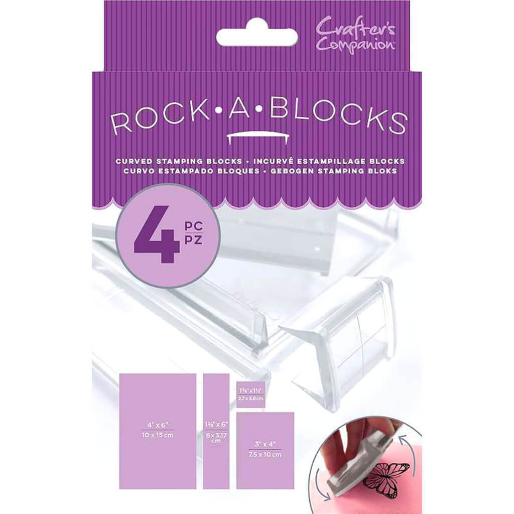 Set Of 4 Stamping Blocks Clear Rock-A-Blocks