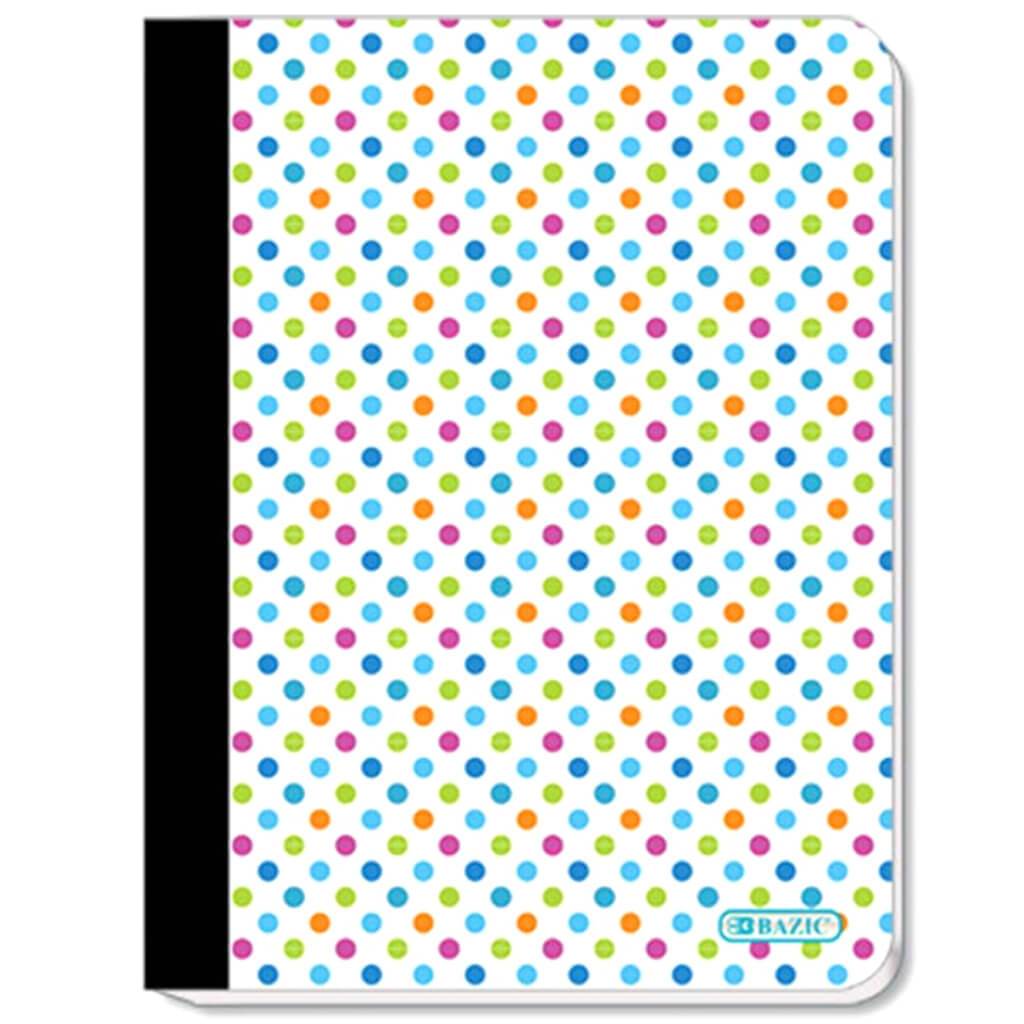 Bazic Composition Book C/R Polka Dot 100ct