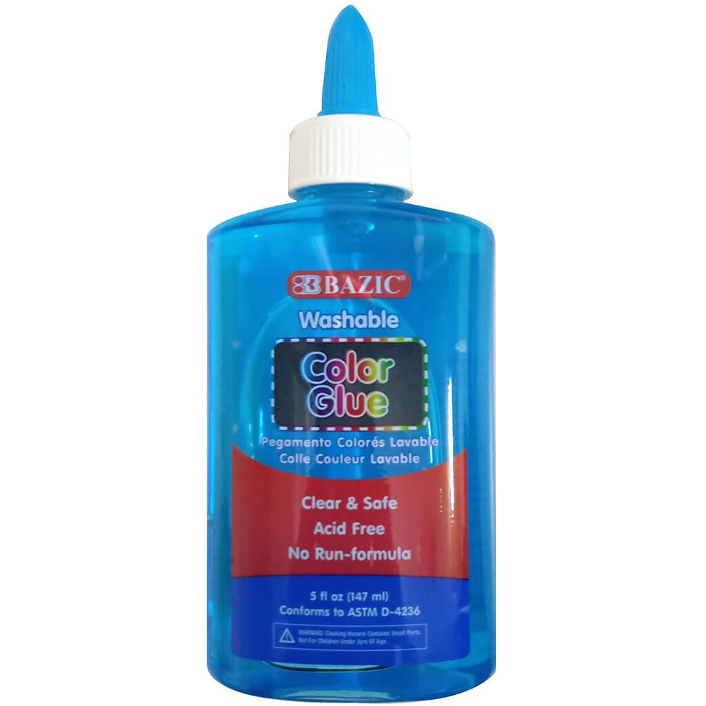 Washable School Glue Clear Color 5oz Blue