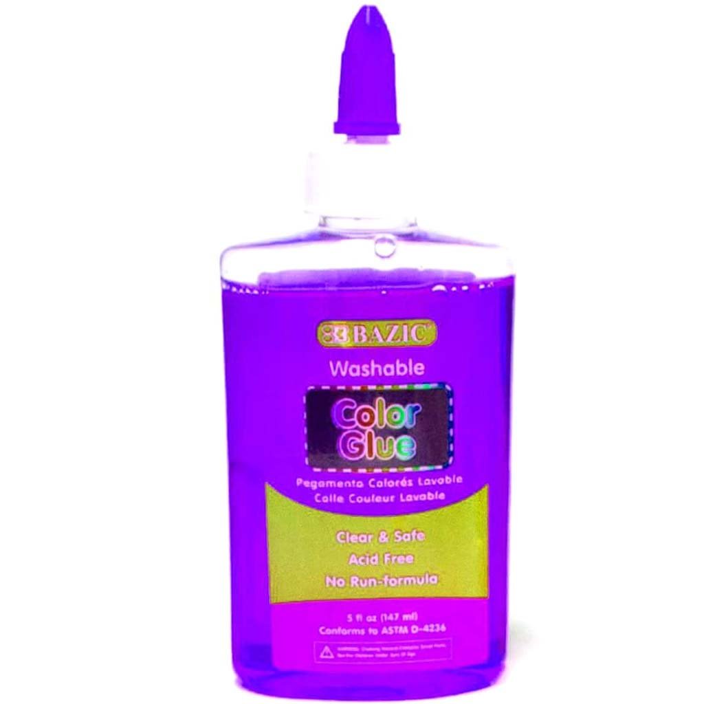 Washable School Glue Clear Color 5oz Violet