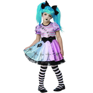 Kids Little Blue Skelly Child Costume Medium