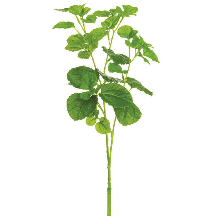 Mint Leaf Spray 17in, Two Tone Green