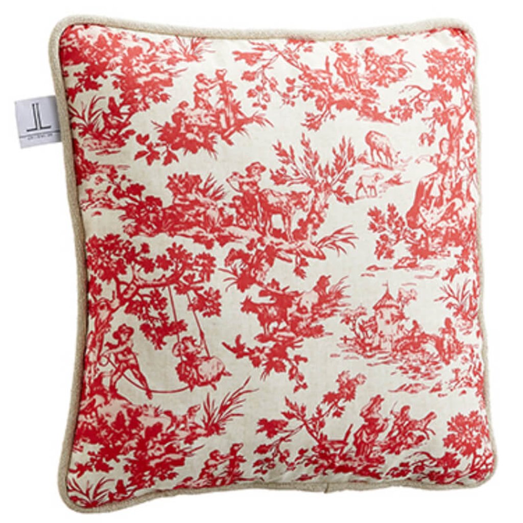 Toile Linen Pillow 16in x 16in