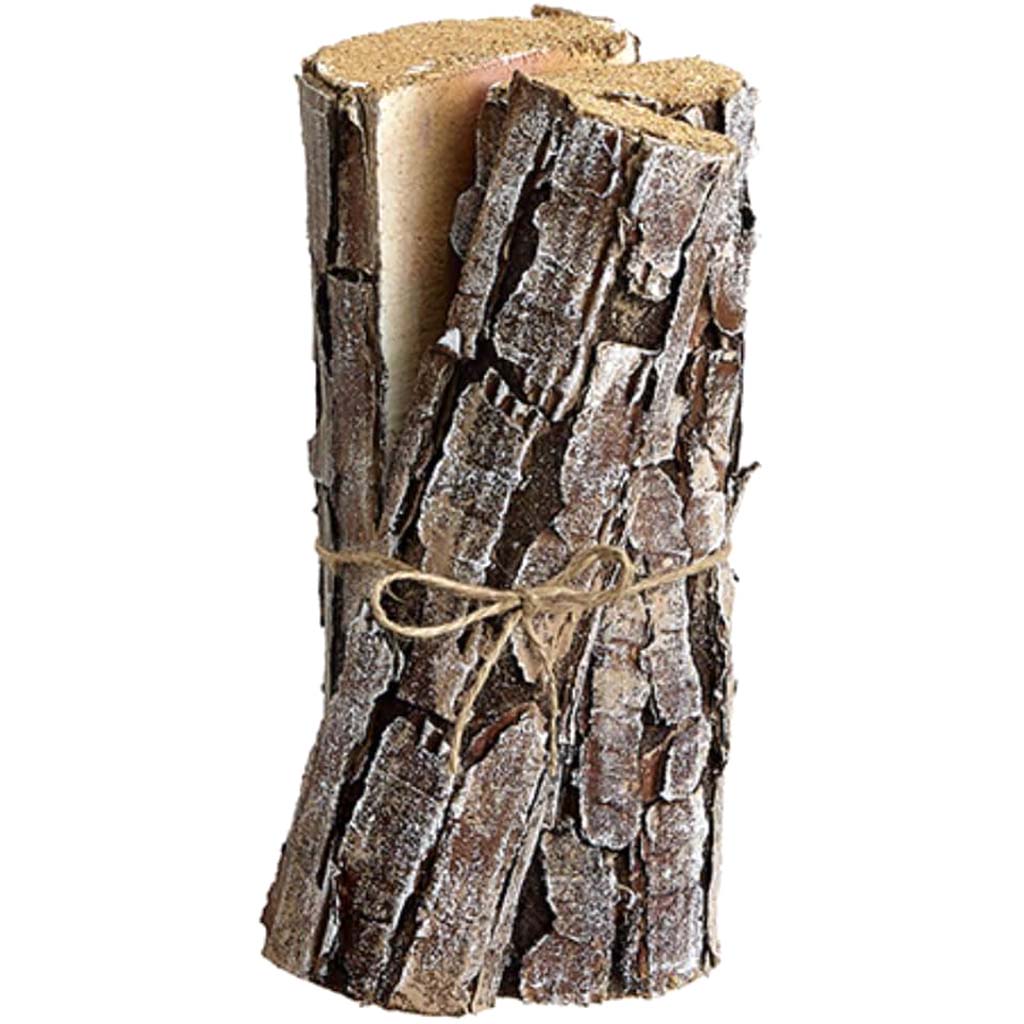 Faux Wood Log Bundle x3 Brown 12in