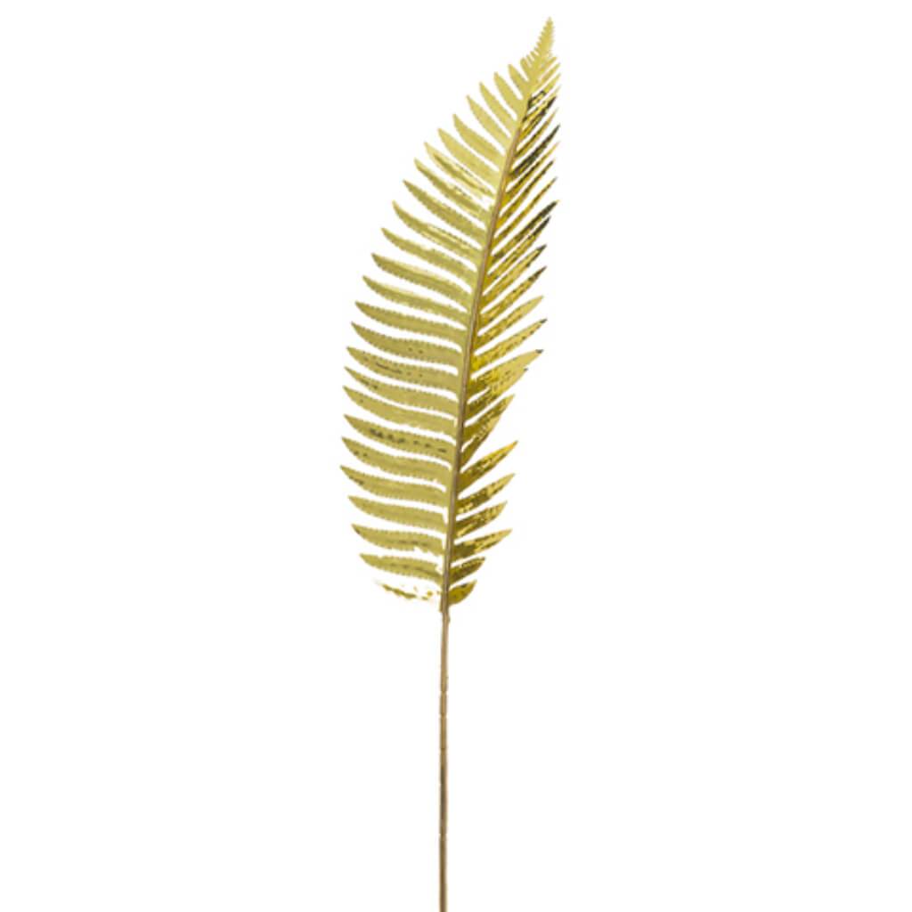 Metallic Fern Leaf Spray Gold 39in