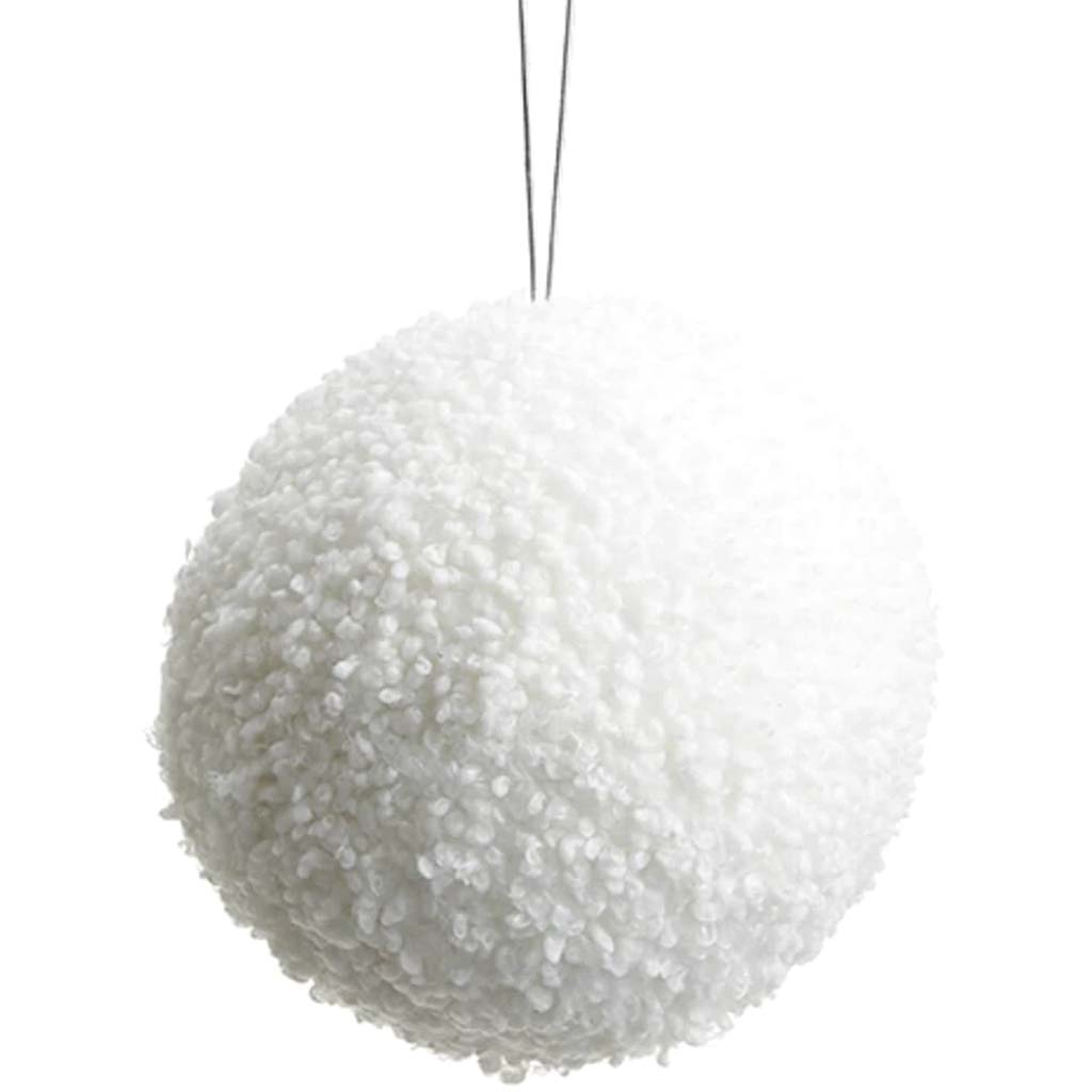 Fur Ball Ornament  White 9.84in