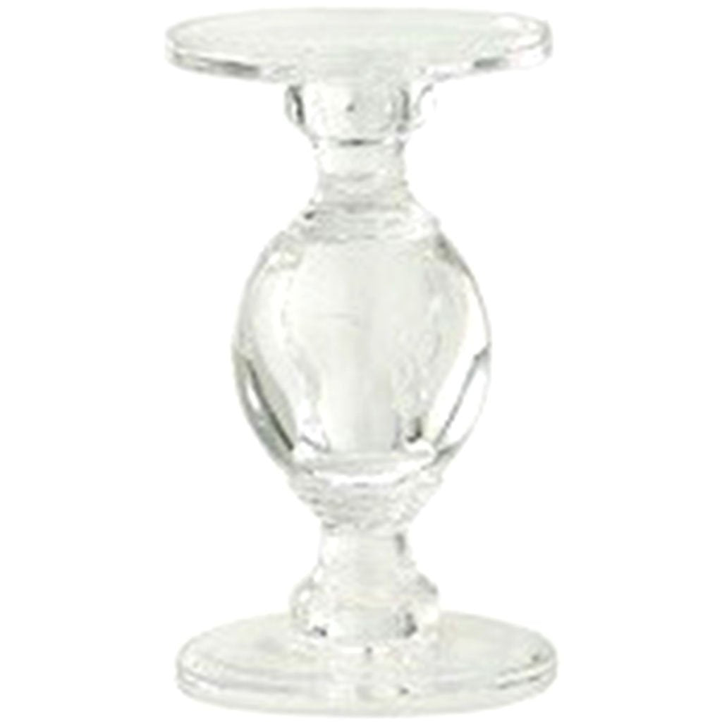 Clear Glass Candleholder H:8in D:4.5in