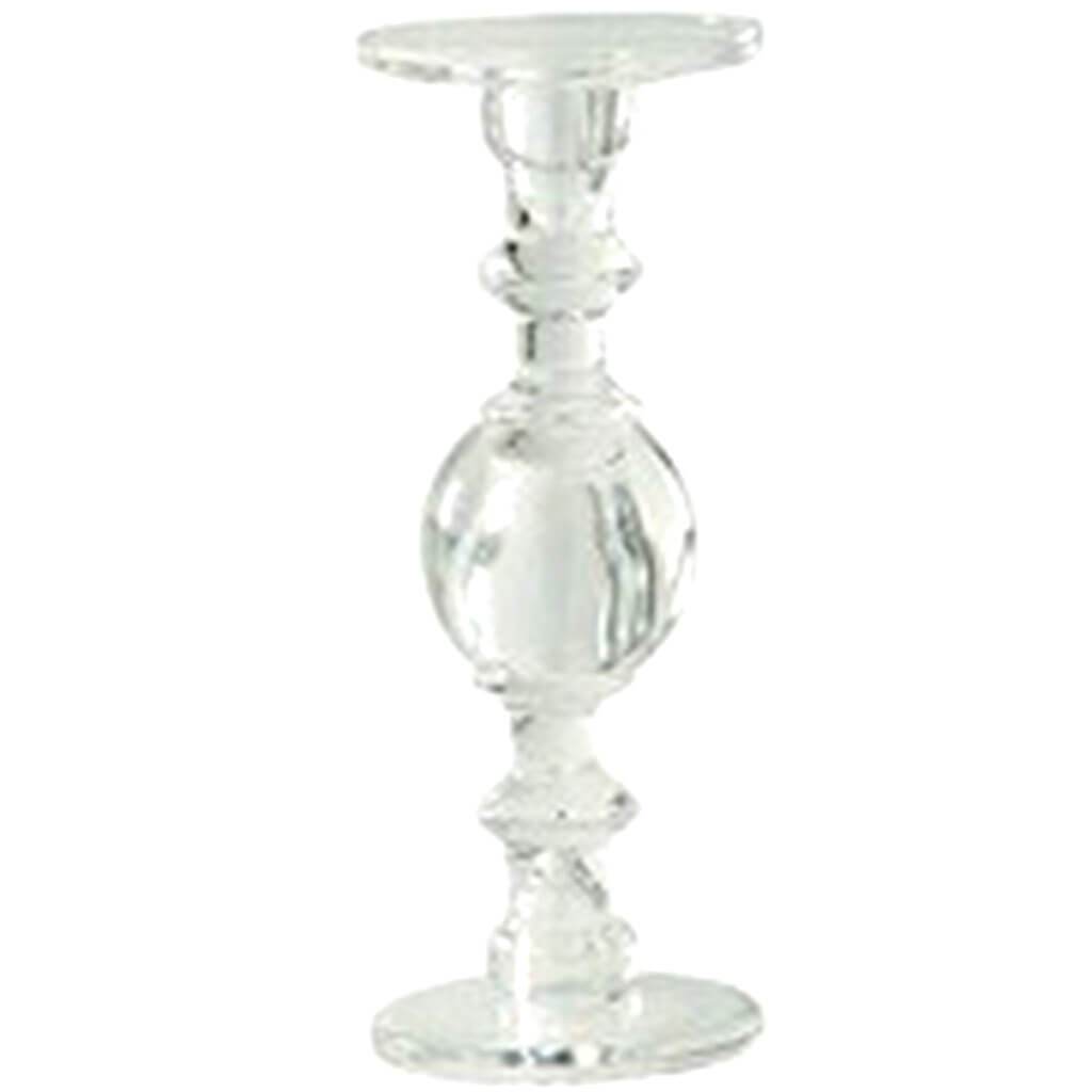 Clear Glass Candleholder H:12in D:4.5in