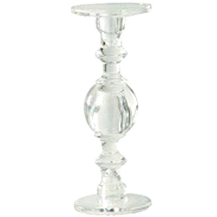 Clear Glass Candleholder H:12in D:4.5in