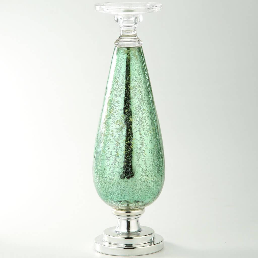 Green Glass Accessory, H:16.5in D:4.5in