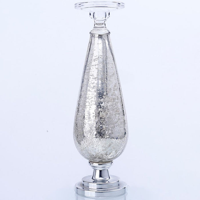 Silver Glass Accessory, H:16.5in D:4.5in