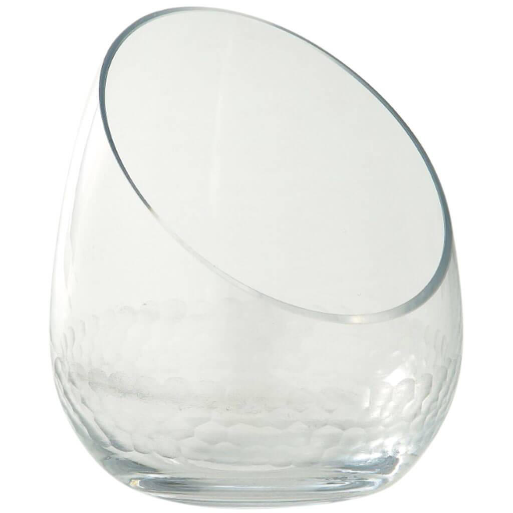 Clear Glass Vase H:7inD:5.5in