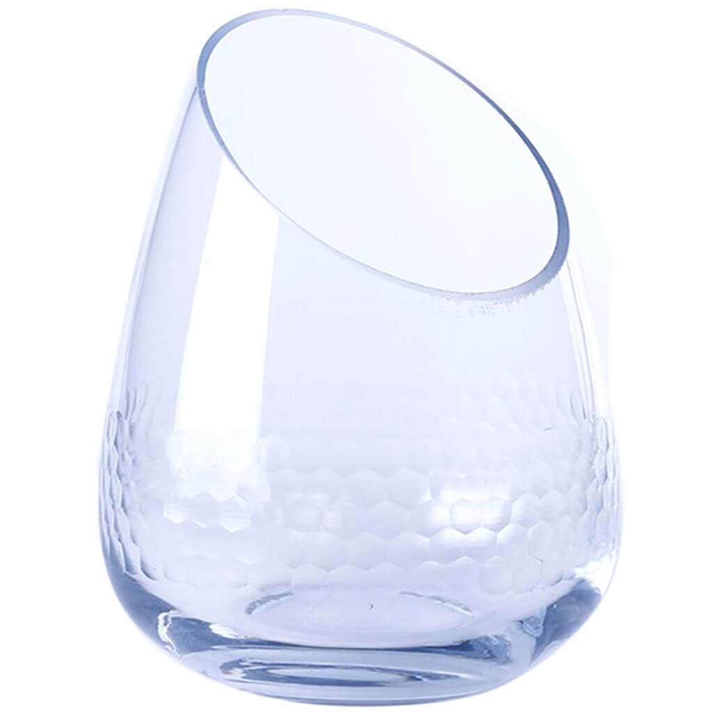 Clear Glass Vase H:8.5in D:6.5in