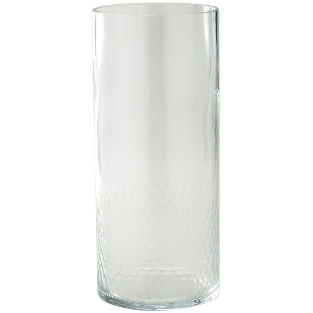 Clear Glass Vase, H:14in D:6in