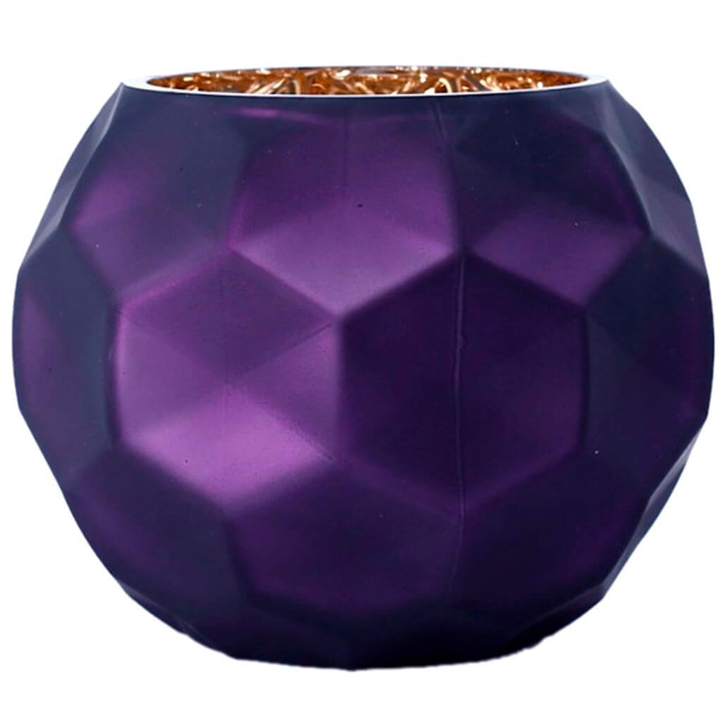 Purple Glass Vase H:4.5in D:5.5in