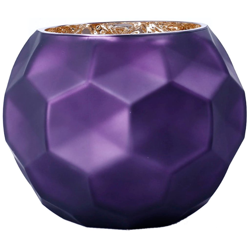 Purple Glass Vase H:5.5in D:7in