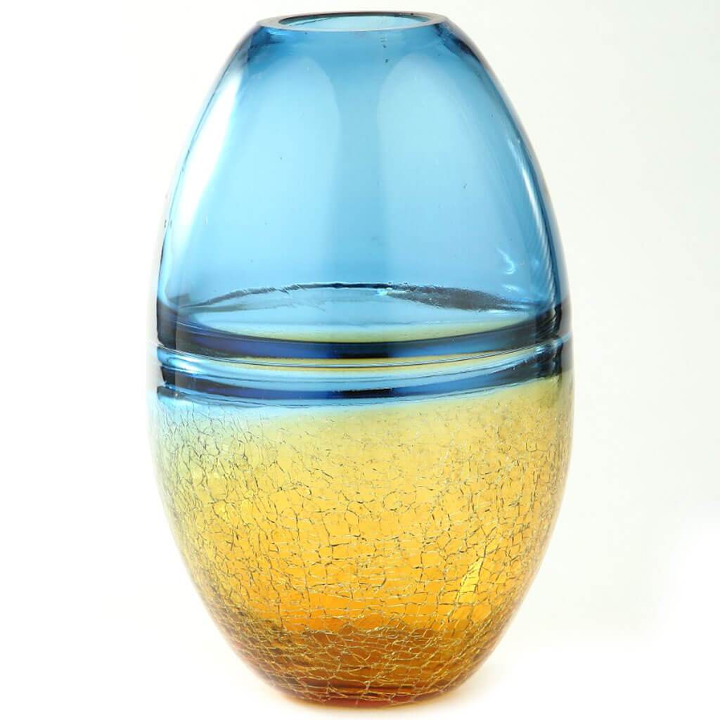 Glass Vase H:10.5in D:6.5in