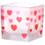 Hearts Square Vase, L:3in W:3in H:3in