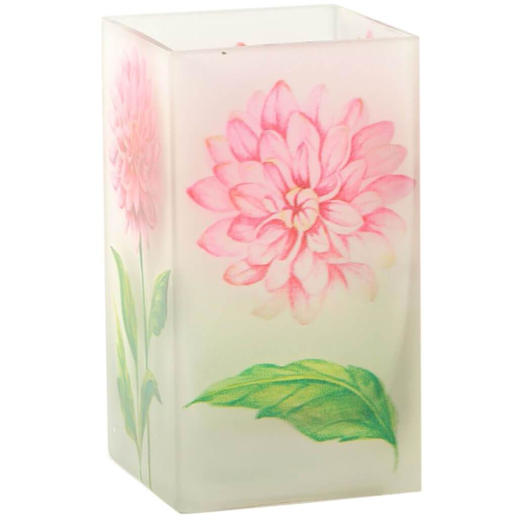Square Glass Vase L:3.5inW:3.5inH:6.5in