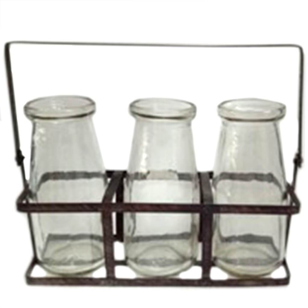 Glass Accessory Set L:8.5inW:3in H:5.5in