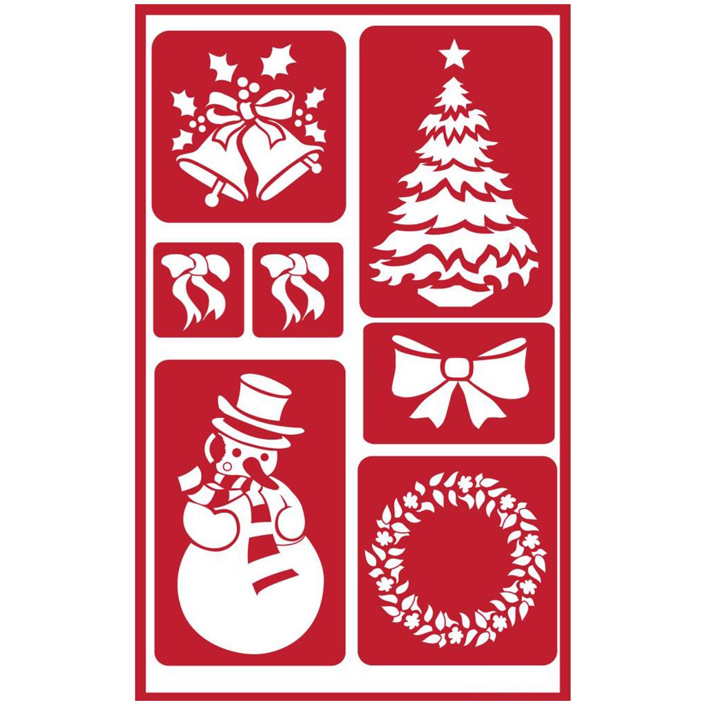 Over N Over Reusable Stencils Christmas