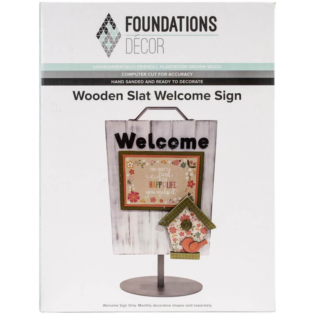 Slat Welcome Sign