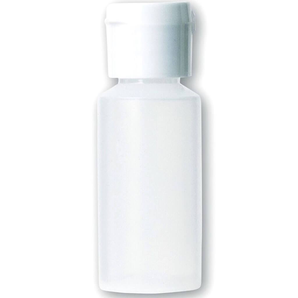 Translucent Squeezable Plastic Bottle with flip Cap 1oz