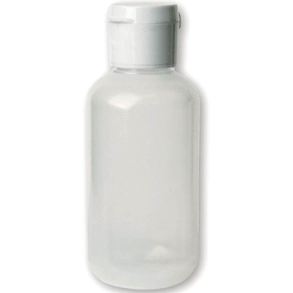 Translucent Soft Squeezable Plastic Bottle with Flip Cap 2oz