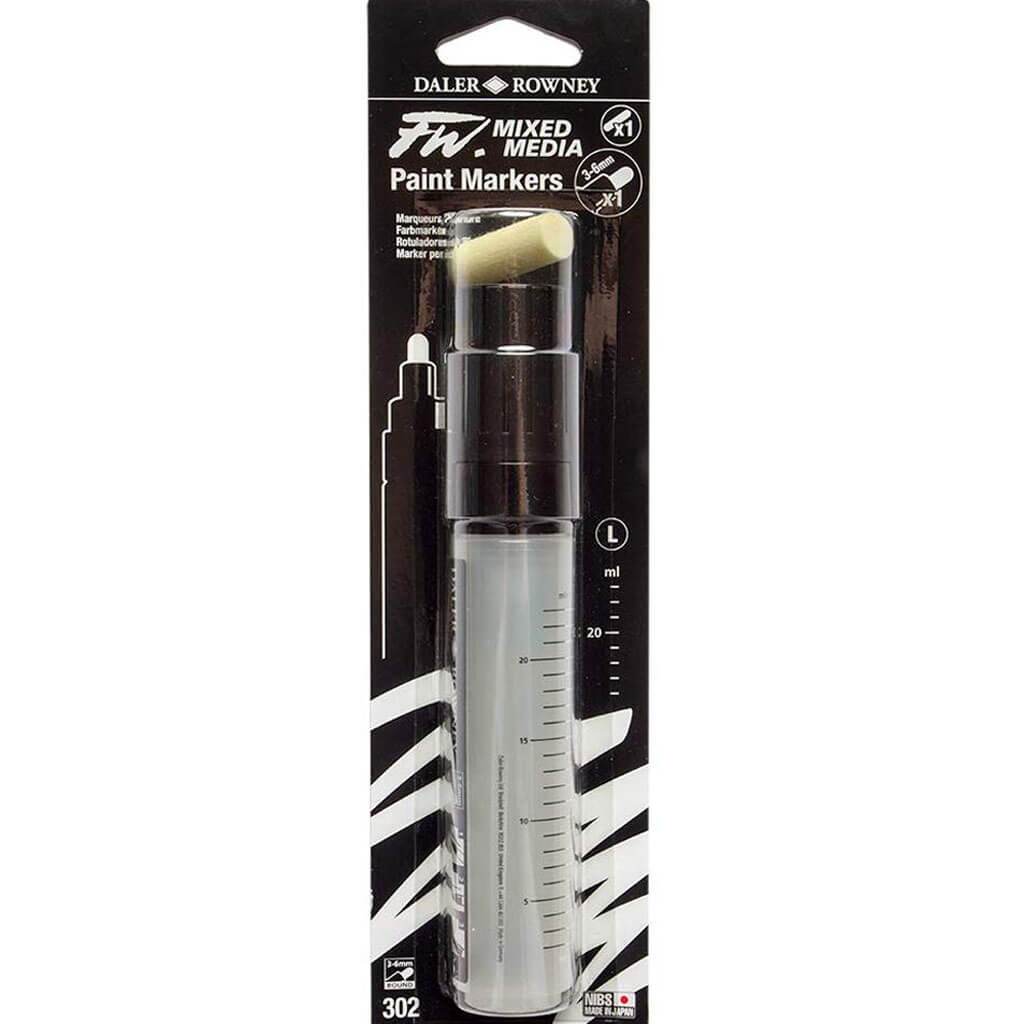 FW Empty Mixed Media Marker Round Nib Large Barrel 3-6 mm #302 Single Marker