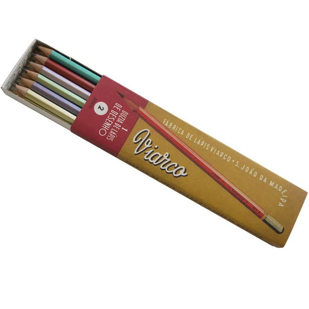 Viarco Vintage Pencil Gold Box Pack of 12 HB