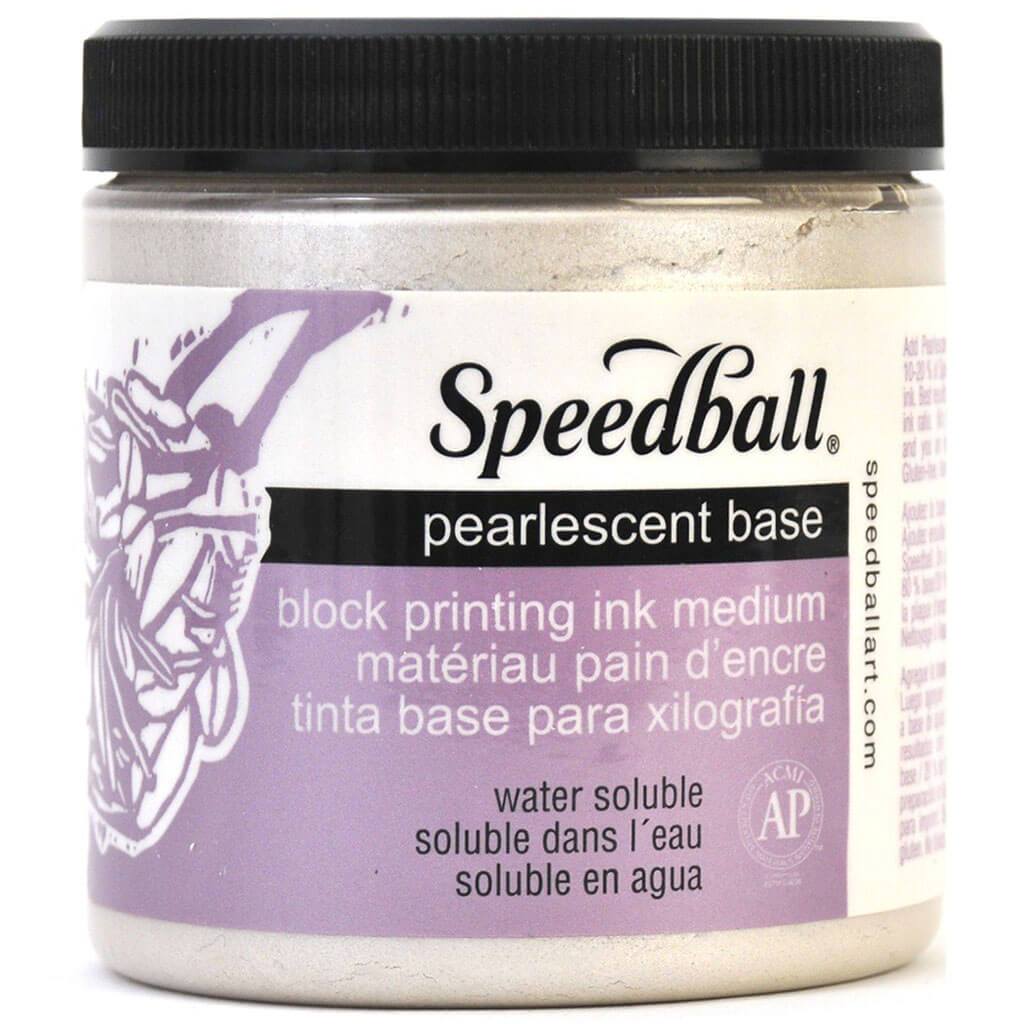 Pearlescent Base Water Soluble Block Printing Ink 8oz