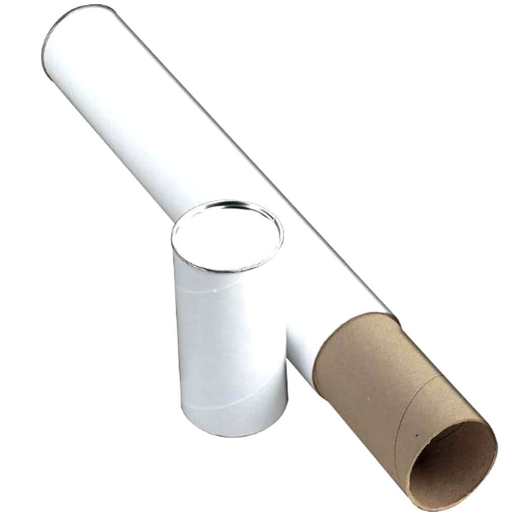 White Fiberboard Tube