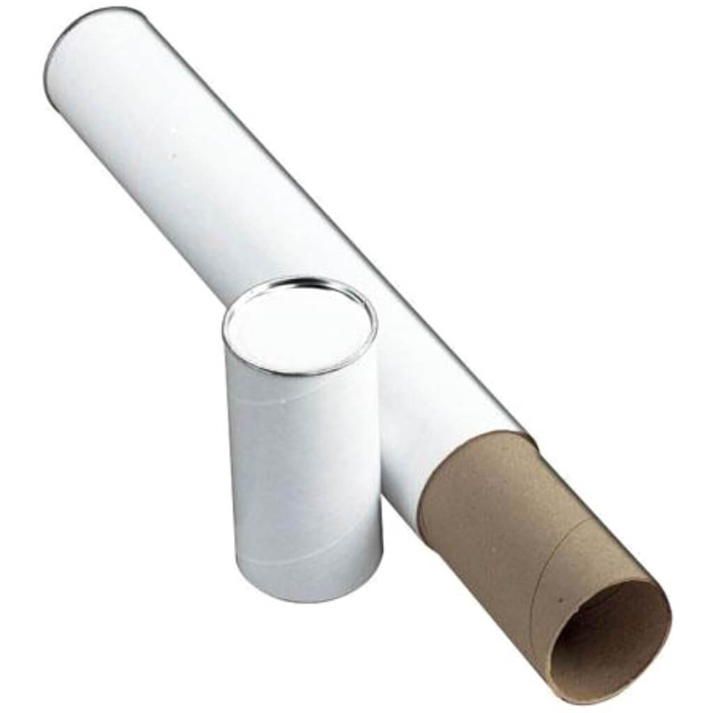 White Fiberboard Tube