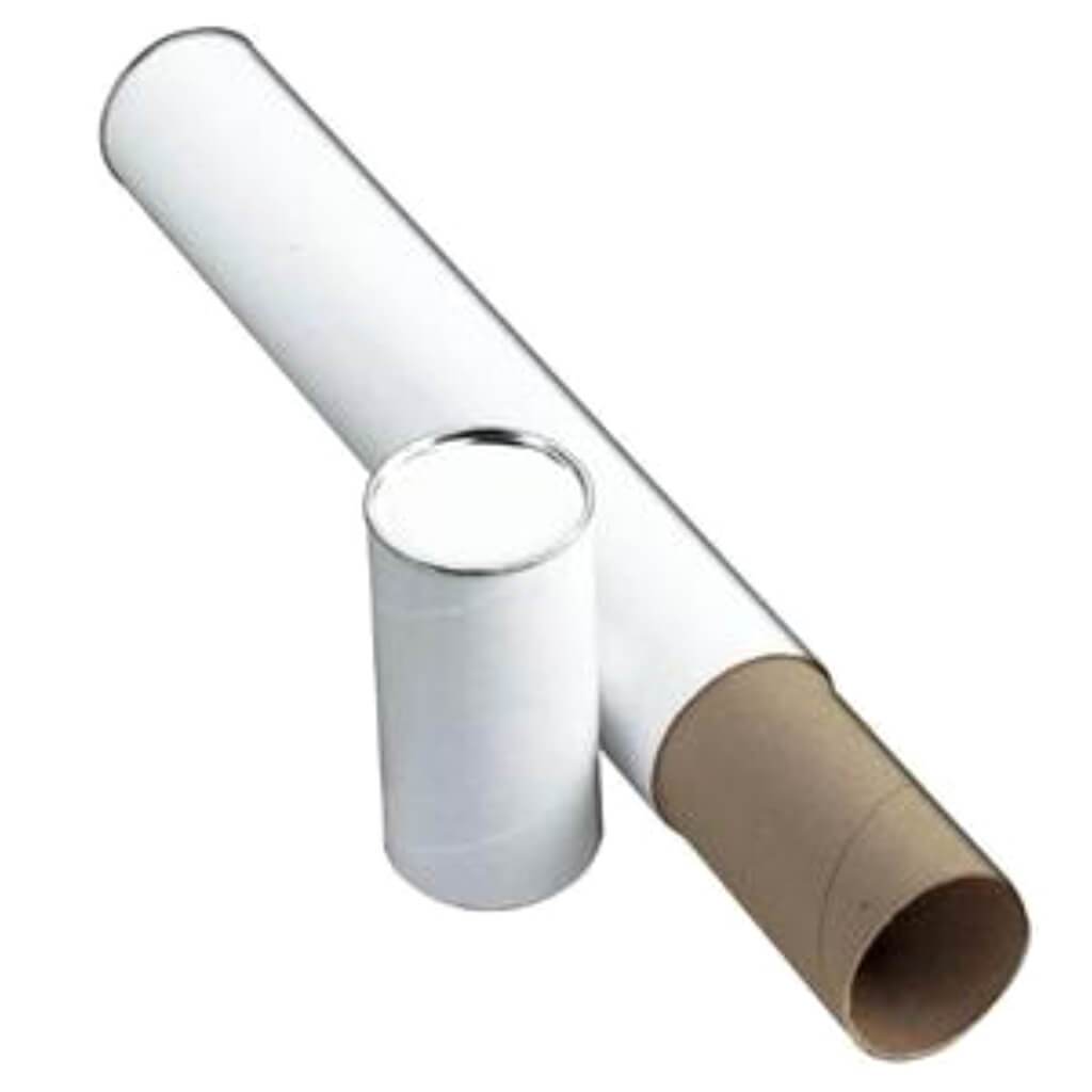 White Fiberboard Tube