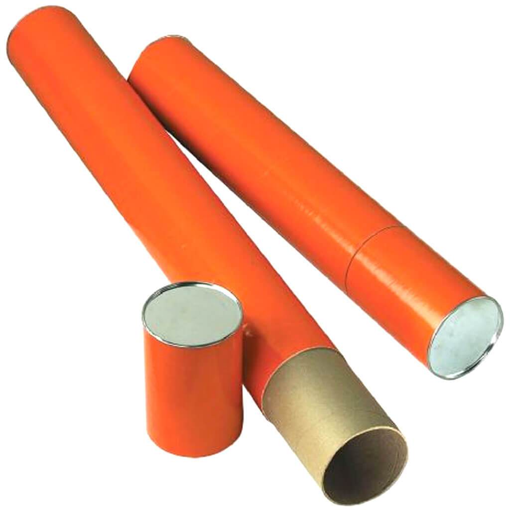 Orange Fiberboard Tube