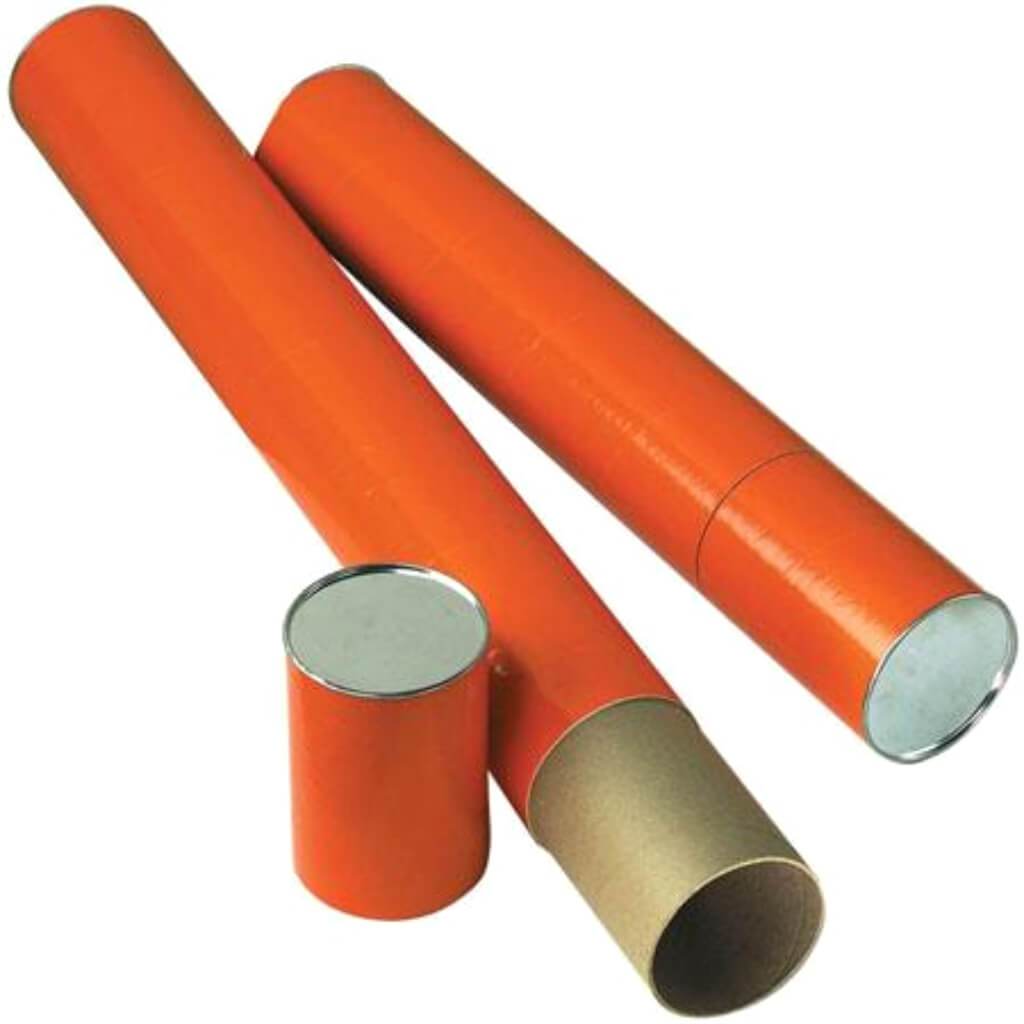 Orange Fiberboard Tube