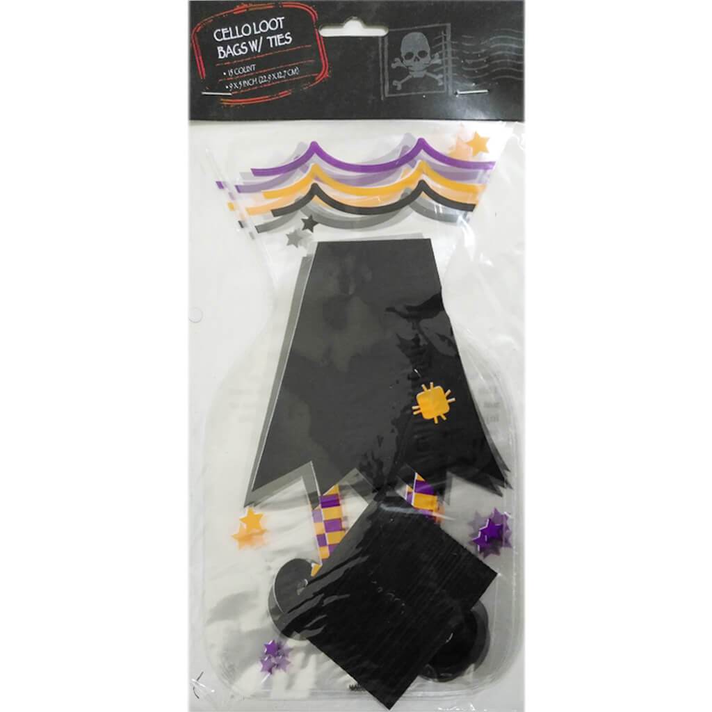 Cellophane Loot Bags with Ties 15pcs