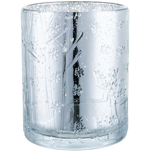 Silver Glass Vase Pattern H:5inD:4in