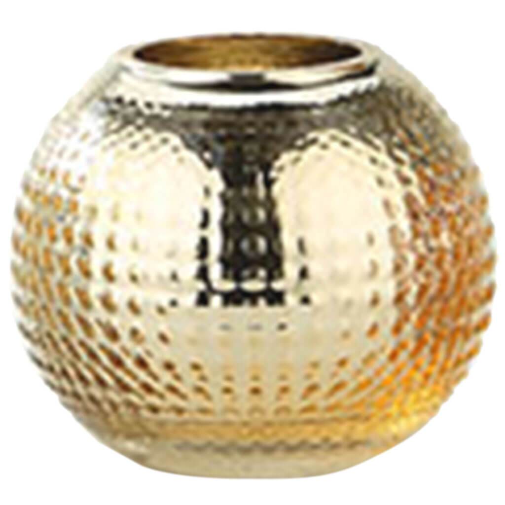 Rose Gold Dots Vase, H:4in D:4.5in