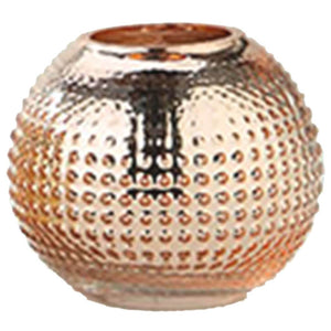 Rose Gold Dots Vase, H:4in D:4.5in